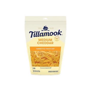 Tillamook Thick Cut Medium Cheddar Shredded - 8 oz