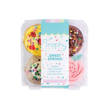 Trophy Sweet Spring Cupcakes - 4 count
