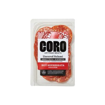 Coro Foods Hot Sopressata Sliced Salami - 3 oz.