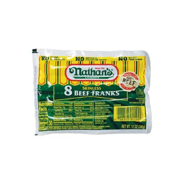 Nathan's Famous Beef Franks - 12 oz