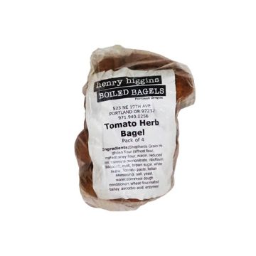 Henry Higgins Tomato Herb Bagels - 4 ct