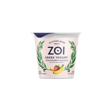 Zoi Strawberry Banana Blended Greek Yogurt - 6 oz