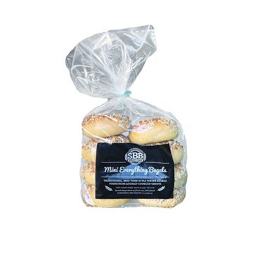 Seattle Bagel Bakery Mini Everything Bagels - 8 count