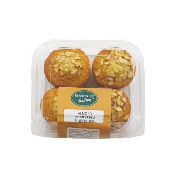 Marsee Baking Almond Poppy Seed Muffins - 4 count