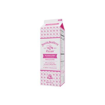 Smith Brothers Farms Strawberry Milk Reduced Fat 2% - quart