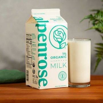 Alpenrose Organic Lowfat 1% Milk - half gallon