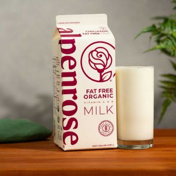 Alpenrose Organic Fat Free Milk - half gallon