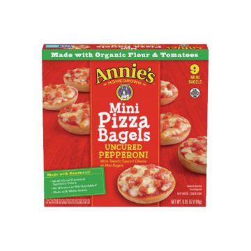 Annie's Uncured Pepperoni Mini Pizza Bagels - 9 count