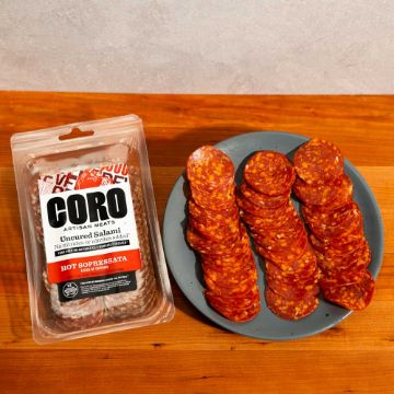 Coro Foods Hot Sopressata Sliced Salami - 3 oz