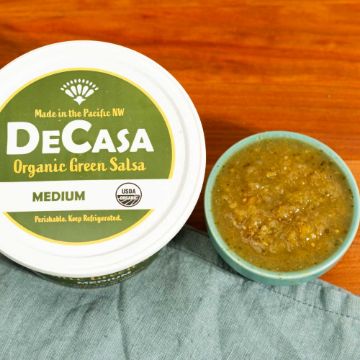 De Casa Organic Medium Green Salsa - 14 oz