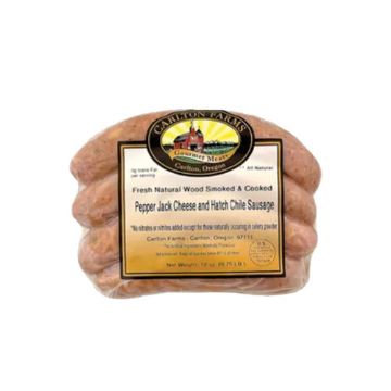 Carlton Farms Uncured Pepper Jack Cheese and Hatch Chile Sausage - 12 oz