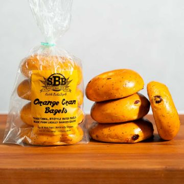 Seattle Bagel Bakery Orange Cranberry Bagels - 4 count