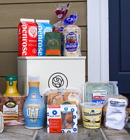 Porch box with products