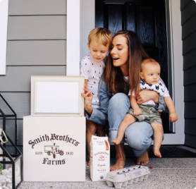 Family with porch box