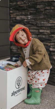 Stylish kid with porch box