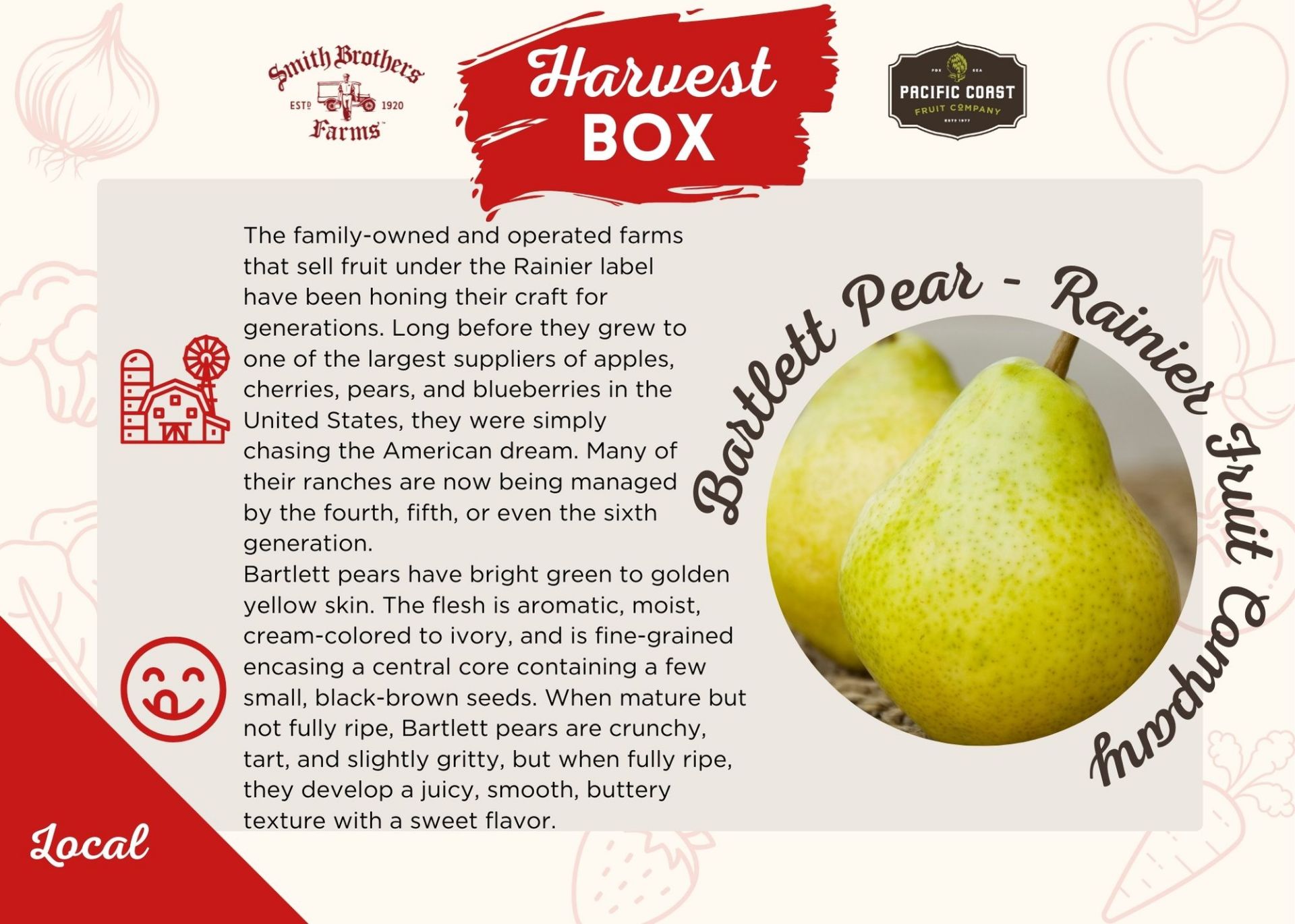Rainier Fruit Company Bartlett Pears