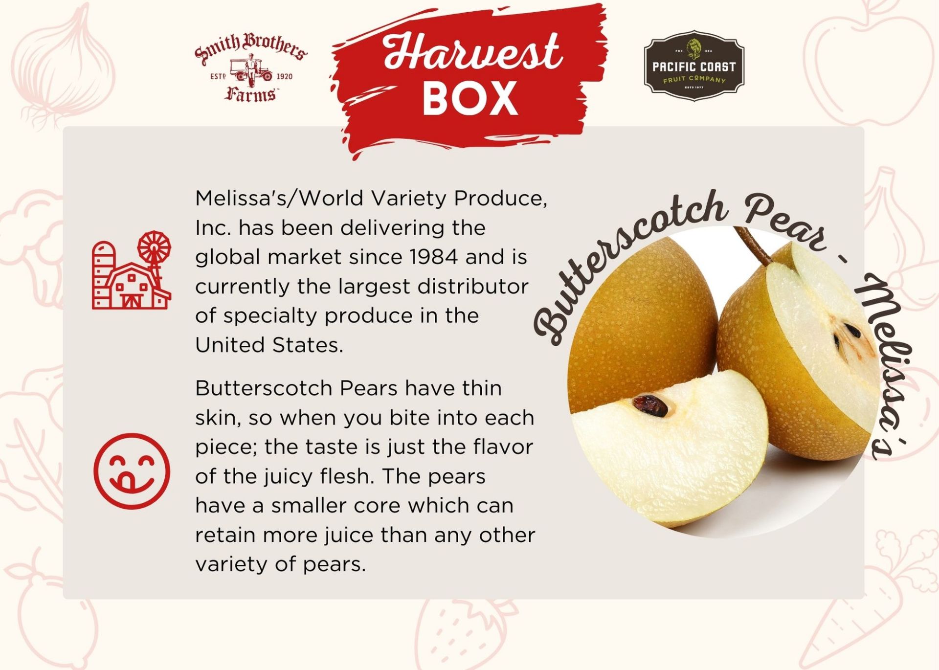 Butterscotch Pears Infographic