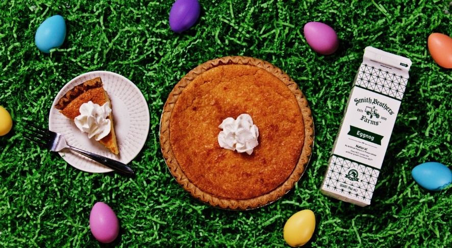 Smith Brothers Farms Easter Eggnog Pie