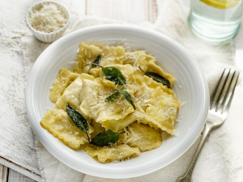 Carsos Butternut Squash Ravioli with Sage Brown Butter