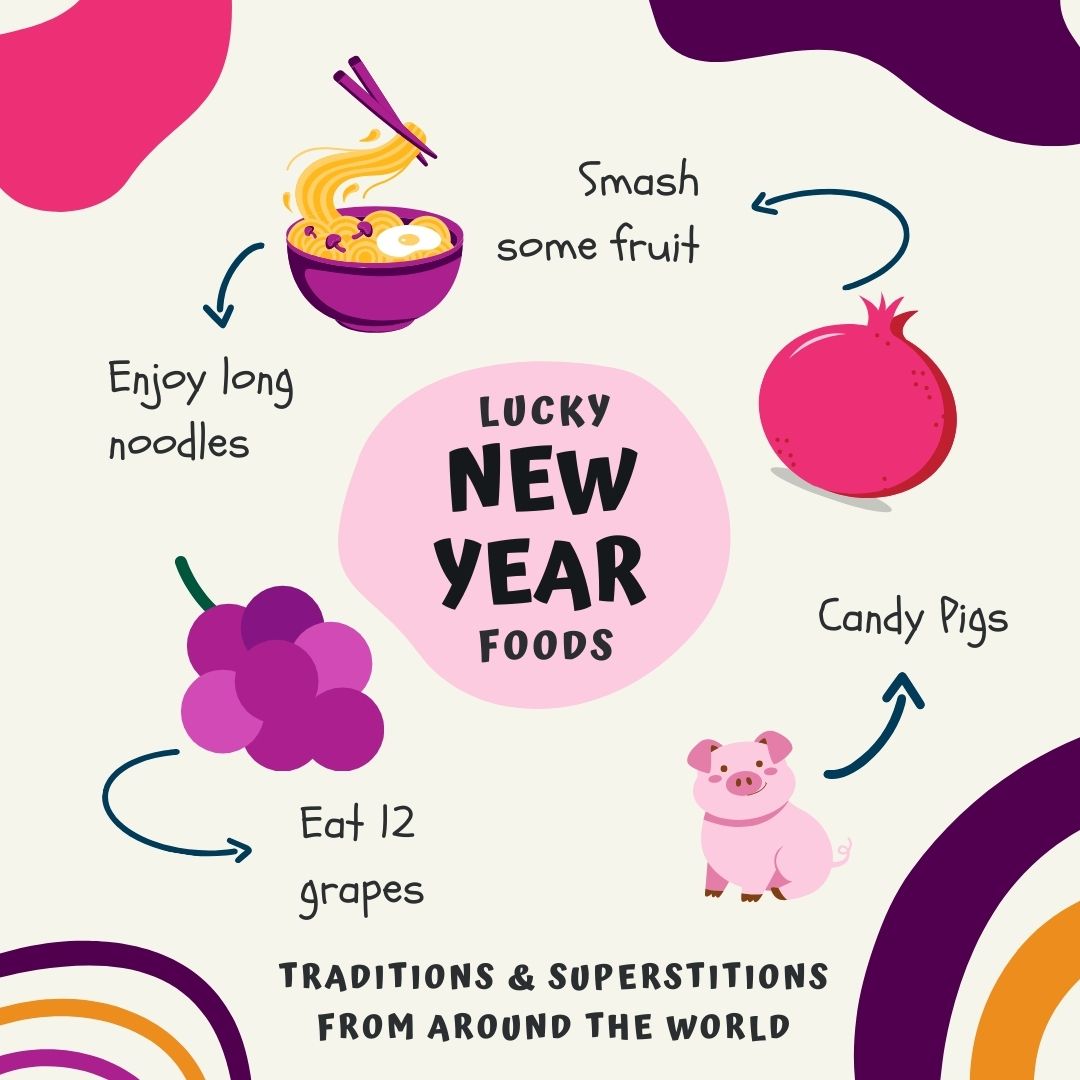 New Year's Traditions Around the World - Illustration