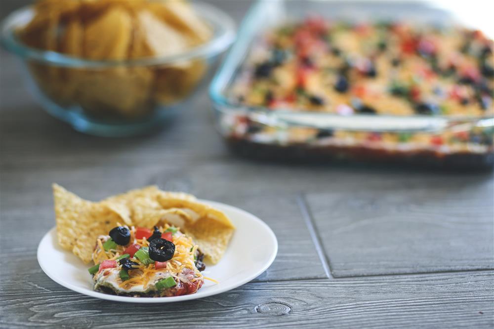 Seven layer dip with chips